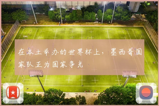 在本土举办的世界杯上，墨西哥国家队正为国家争光